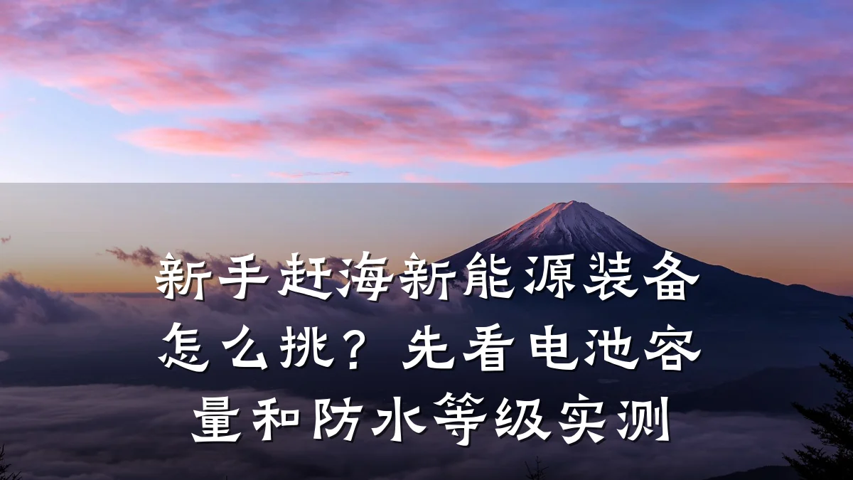 新手赶海新能源装备怎么挑?先看电池容量和防水等级实测