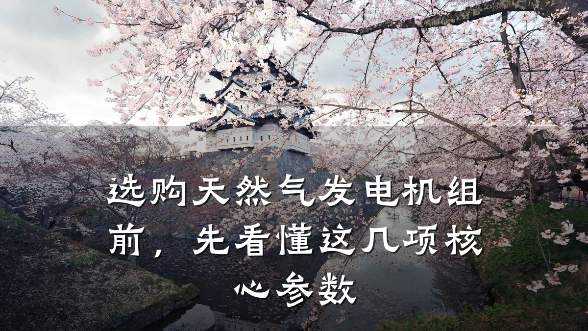 选购天然气发电机组前,先看懂这几项核心参数
