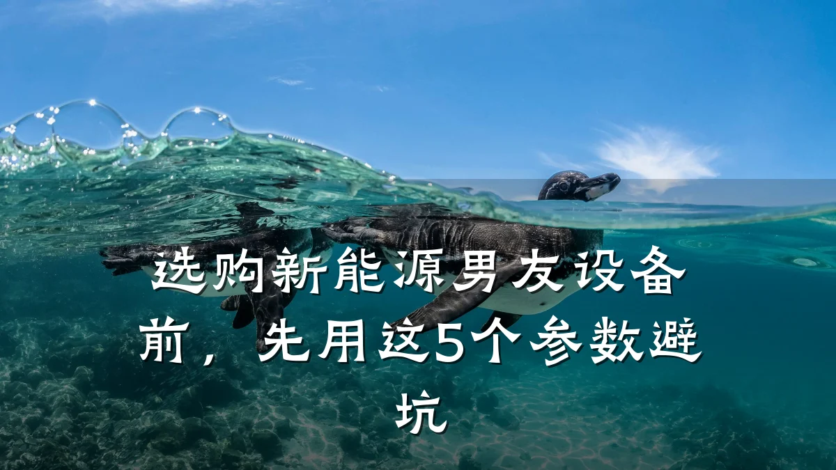 选购新能源男友设备前,先用这5个参数避坑