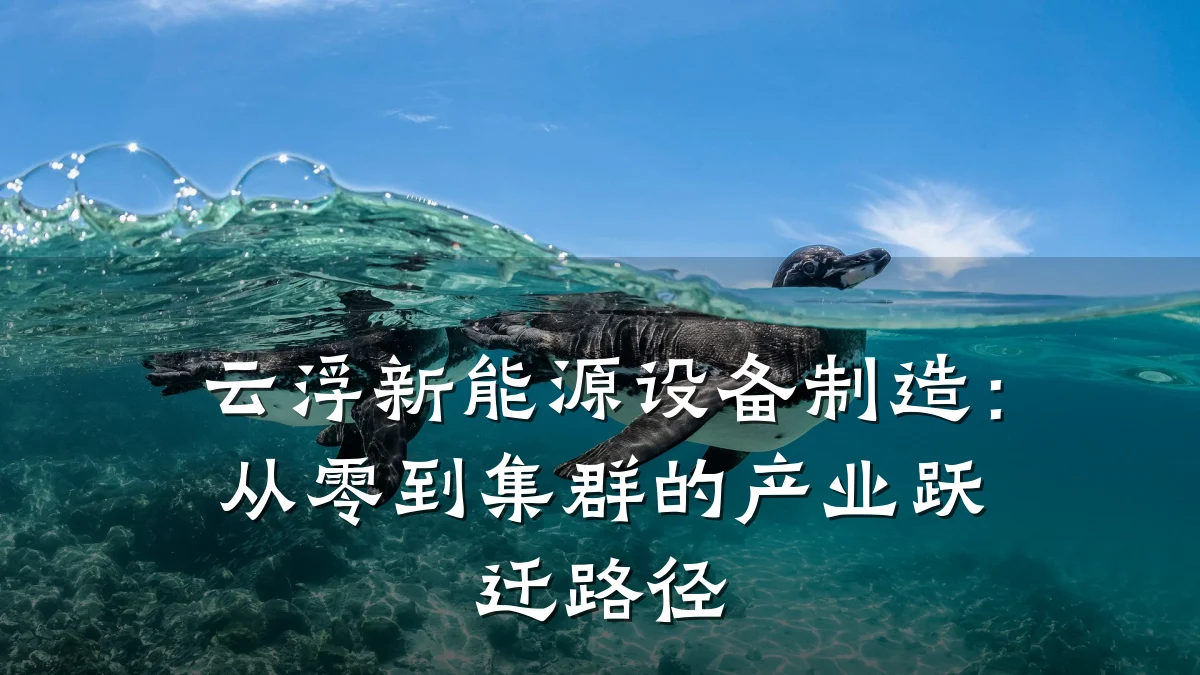 云浮新能源设备制造:从零到集群的产业跃迁路径
