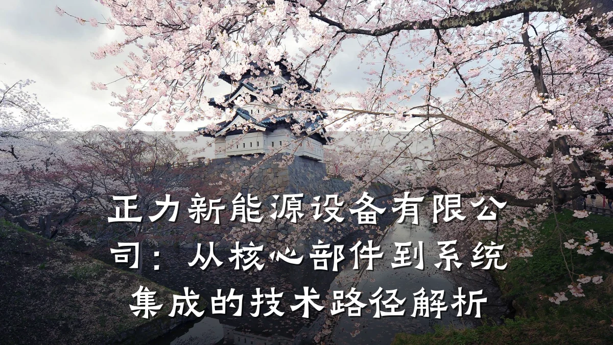 正力新能源设备有限公司:从核心部件到系统集成的技术路径解析